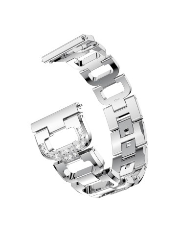 Μεταλλικό λουράκι stainless steel diamond pattern για το Amazfit GTS 3 - Silver