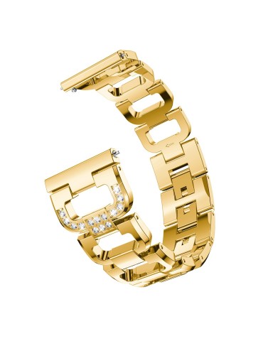 Μεταλλικό λουράκι stainless steel diamond pattern για το Galaxy Watch 42mm - Gold