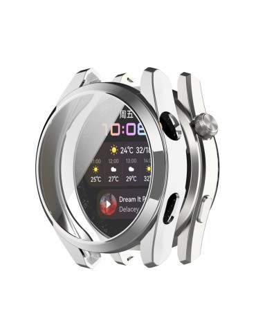 Θήκη προστασίας σιλικόνης με ενσωματωμένη προστασία οθόνη για το Huawei Watch 3 Pro - Silver