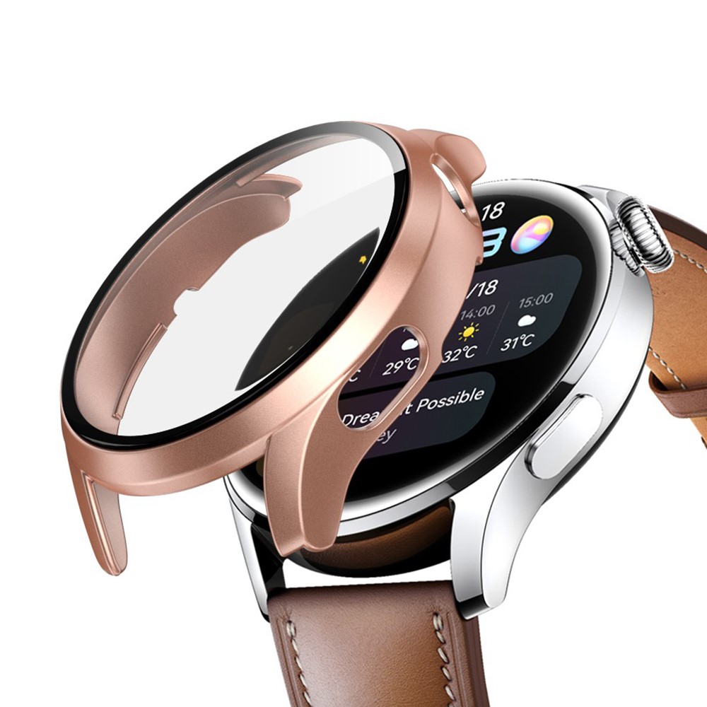 Σκληρή θήκη προστασίας με tempered glass για το Huawei Watch 3 (46mm) - Rose Gold