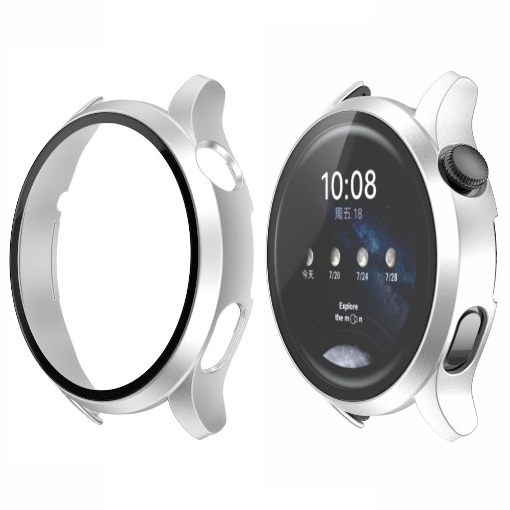 Σκληρή θήκη προστασίας με tempered glass για το Huawei Watch 3 (46mm)- Silver