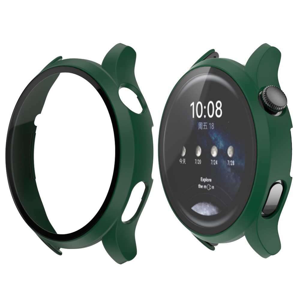 Σκληρή θήκη προστασίας με tempered glass για το Huawei Watch 3 (46mm)- Green