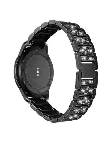 Μεταλλικό λουράκι Strass Pattern Για Το  Realme Watch S - Black
