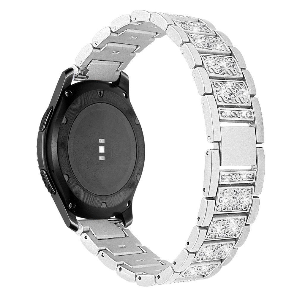 Μεταλλικό Λουράκι Strass Pattern Για Το   Garmin Venu 3 Silver