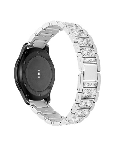 Μεταλλικό λουράκι Strass Pattern Για Το  Realme Watch S - Silver