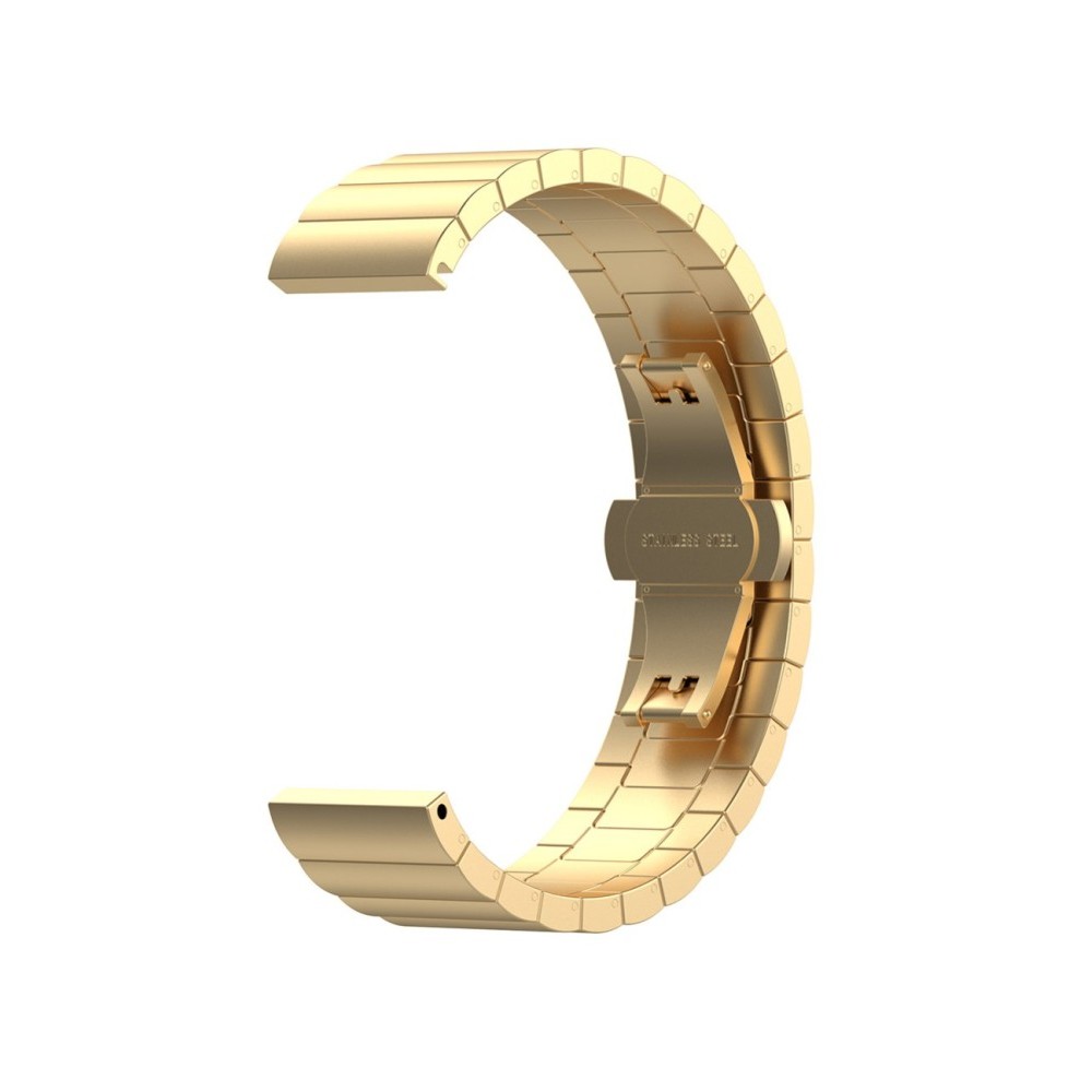 Λουράκι stainless steel bracelet με butterfly buckle για το  Garmin Forerunner 255 / Vivoactive 4 / Venu 2 (45mm) - Gold