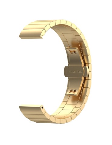 Λουράκι stainless steel bracelet με butterfly buckle για το Amazfit GTR 2e 46mm/ GTR 46mm - Gold