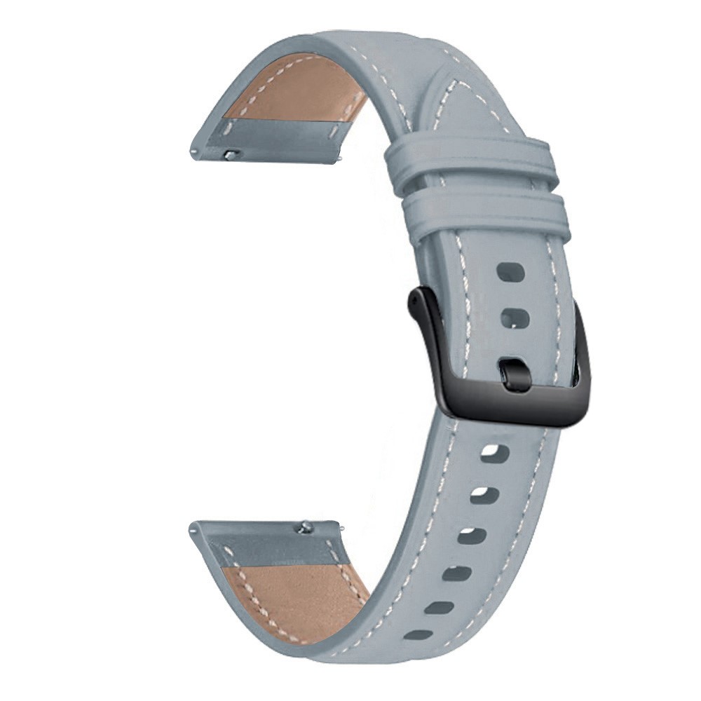 Δερμάτινο λουράκι με μαύρο κλείσιμο για το Galaxy Watch 46mm/GEAR S3 CLASSIC / FRONTIER / Watch 3 (45mm) - Grey