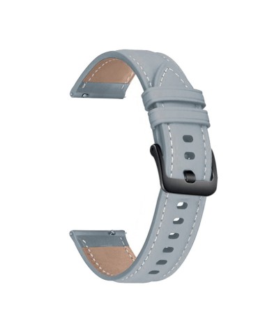 Δερμάτινο λουράκι με μαύρο κλείσιμο για το Galaxy Watch 46mm/GEAR S3 CLASSIC / FRONTIER / Watch 3 (45mm) - Grey