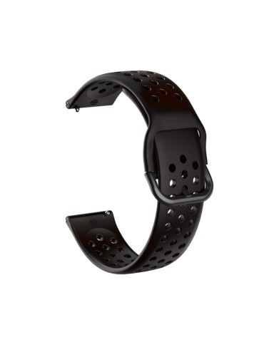 Λουράκι σιλικόνης με τρύπες και αγκράφα για το  Huawei Watch 3 (46mm) / Huawei watch 3 Pro (48mm) / Huawei Watch GT 2 Pro (47mm) / Honor GS Pro 48mm - Black