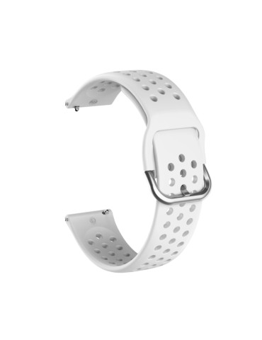 Λουράκι σιλικόνης με τρύπες και αγκράφα για το Realme Watch S - White