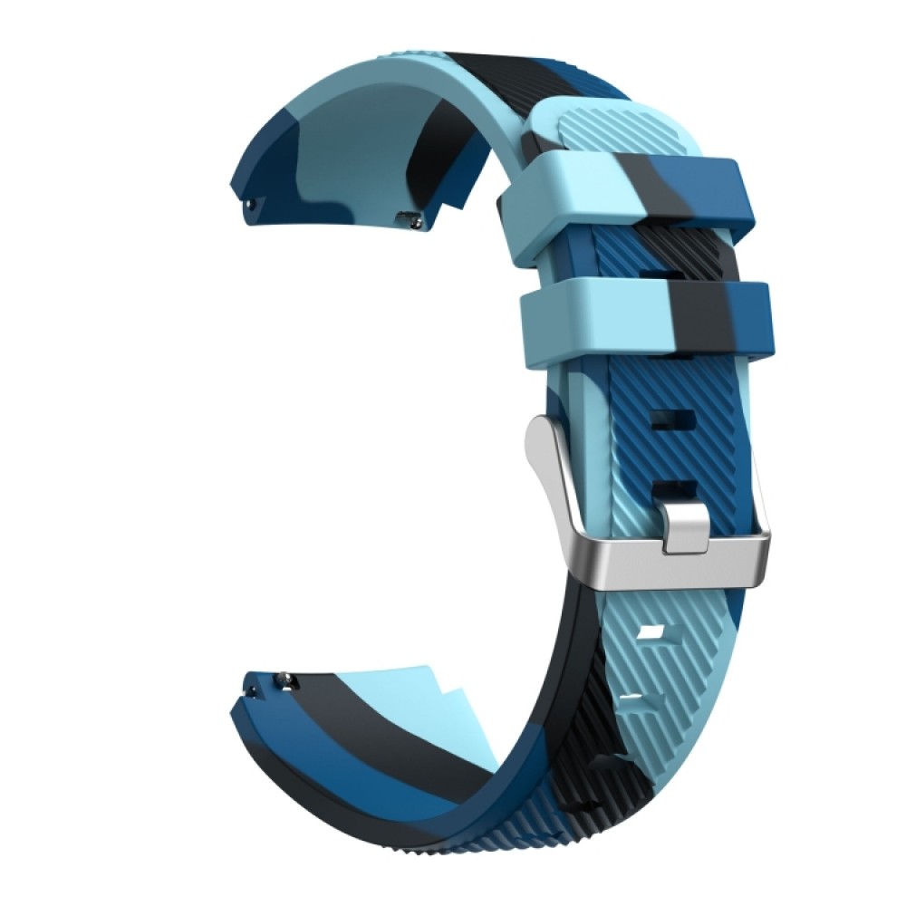 Λουράκι σιλικόνης Twill texture για το Galaxy Watch 46mm/GEAR S3 CLASSIC / FRONTIER / Watch 3 (45mm) - Camo blue
