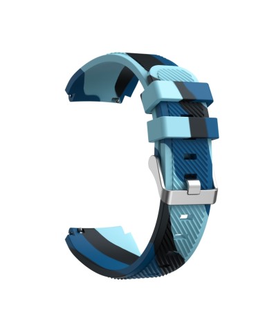 Λουράκι σιλικόνης Twill texture για το Galaxy Watch 46mm/GEAR S3 CLASSIC / FRONTIER / Watch 3 (45mm) - Camo blue