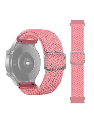 Nylon λουράκι Braided Rope για το  Huawei Watch 3 (46mm) / Huawei watch 3 Pro (48mm) / Huawei Watch GT 2 Pro (47mm) / Honor GS Pro 48mm - Pink