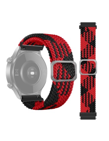 Nylon λουράκι Braided Rope για το Galaxy Watch 46mm/GEAR S3 CLASSIC / FRONTIER / Watch 3 (45mm) - Red black