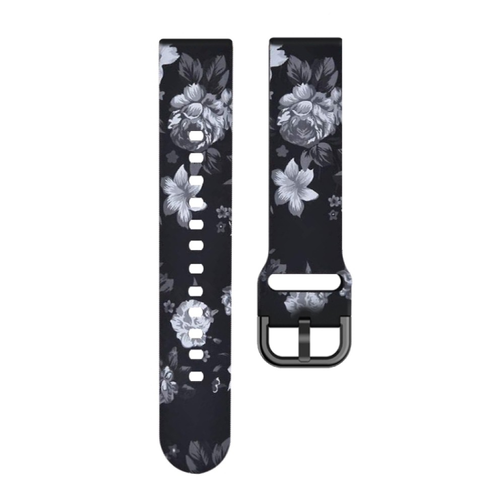 Λουράκι σιλικόνης για το Garmin Venu 2 Plus Grey Flowers