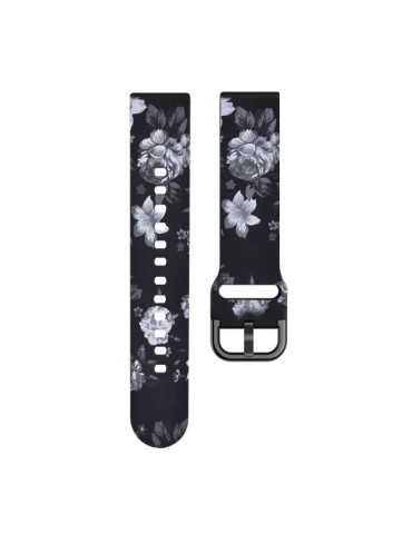 Λουράκι σιλικόνης για το Galaxy Watch 42mm - Grey Flowers