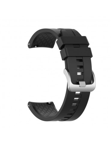 Λουράκι σιλικόνης με hexagon texture για το Galaxy Watch 46mm/GEAR S3 CLASSIC / FRONTIER / Watch 3 (45mm) - Black