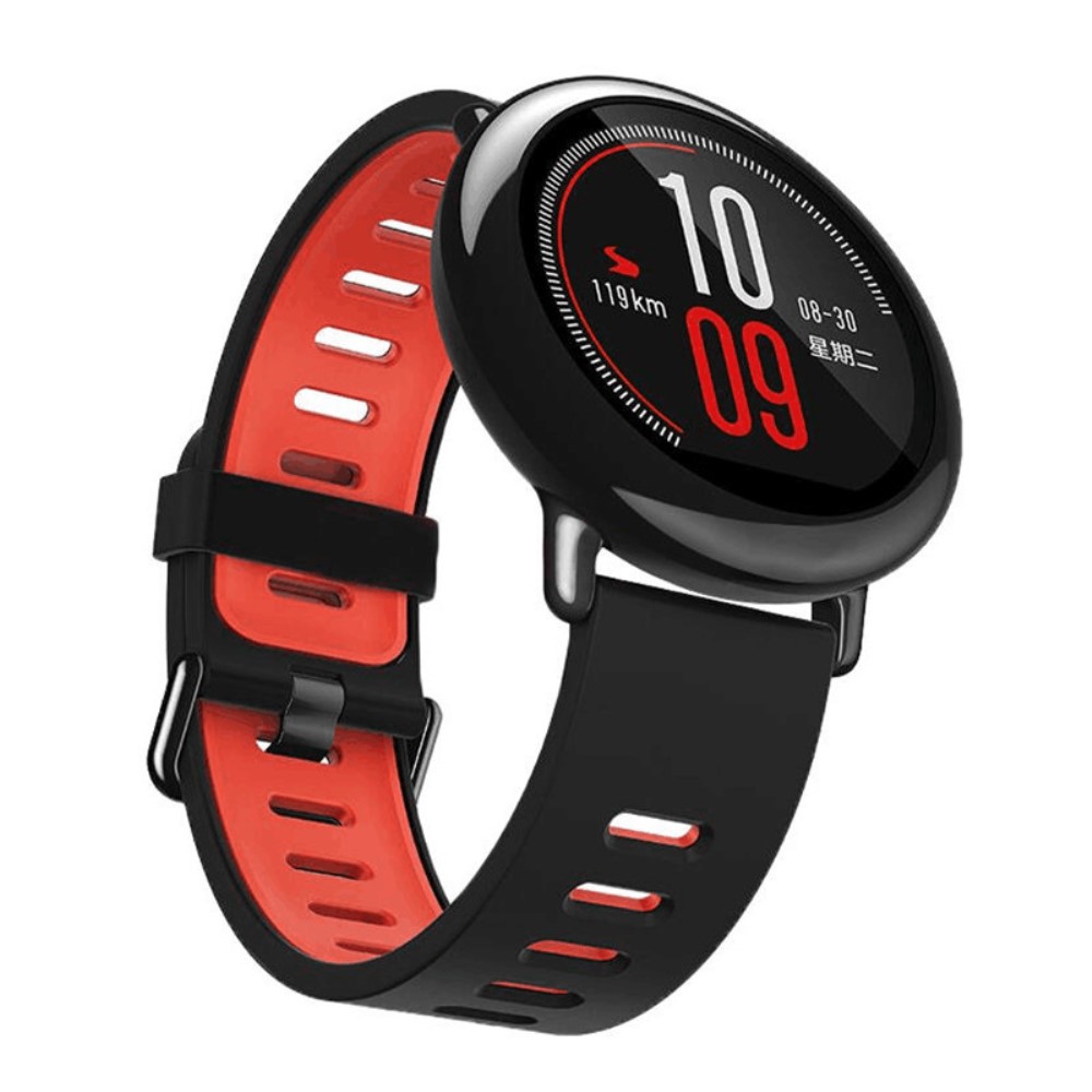 Λουράκι σιλικόνης για το Galaxy Watch 46mm/GEAR S3 CLASSIC / FRONTIER / Watch 3 (45mm)-Black-red