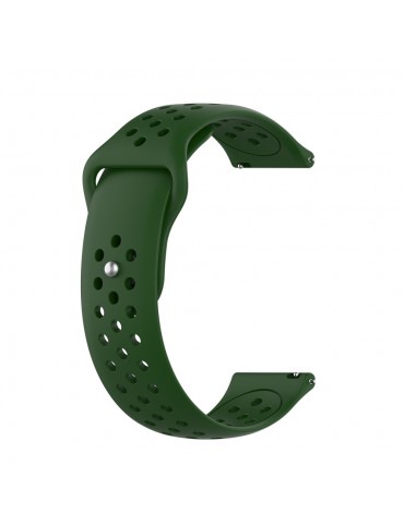 Λουράκι σιλικόνης με τρύπες Για Το Galaxy Watch 42mm- Army Green