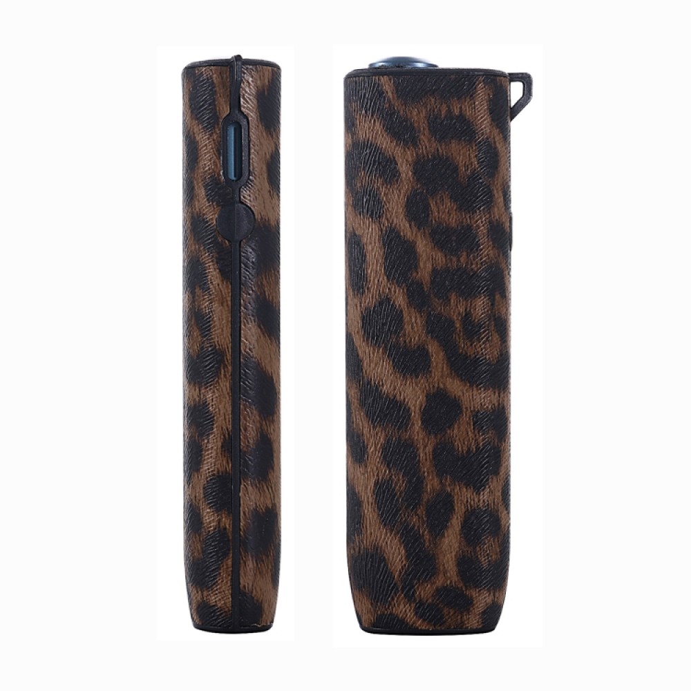 Προστατευτική θήκη TPU+PU Leather με Lanyard για το IQOS ILUMA ONE (Leopard Brown)